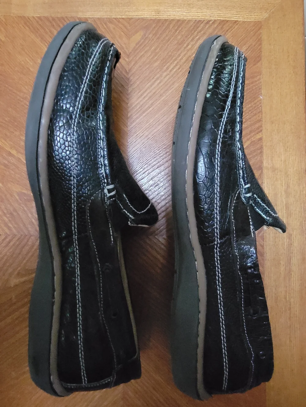 Men's Ostrich Skin Loafers With Veal Inner Lining